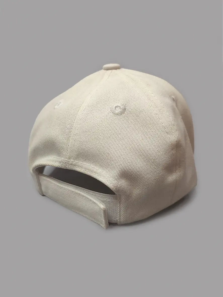 کلاه کپ سفید ساده کتان کد 4714