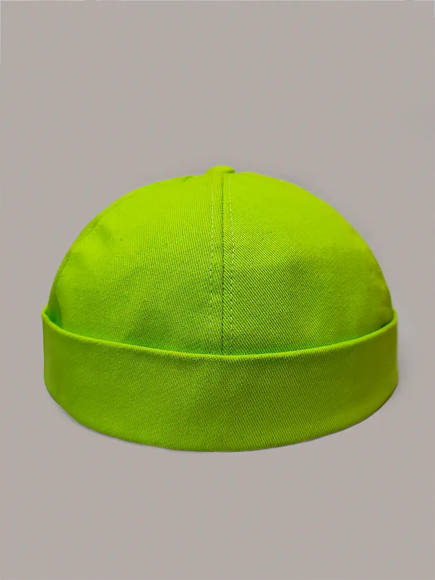 کلاه لئونی ساده سبز فسفری