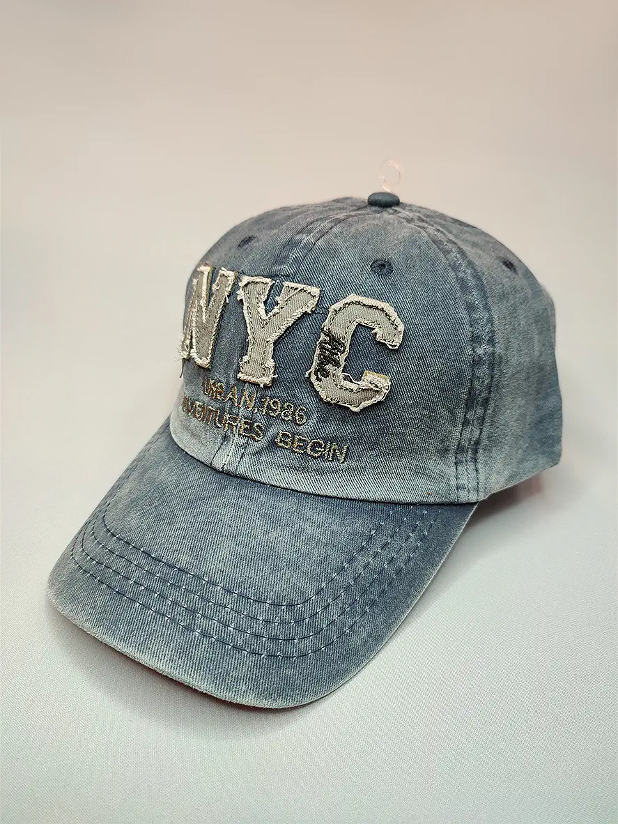 خرید کلاه جین Nyc آبی اصل