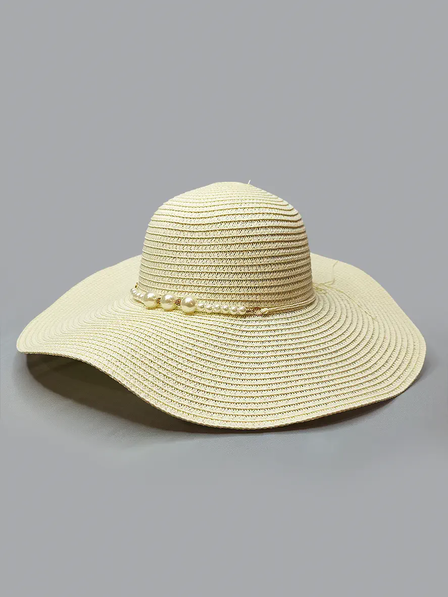 خرید کلاه ساحلی مرواریدی
