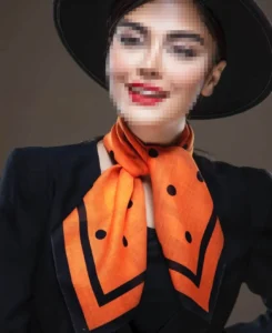 ست دستمال گردن نارنجی زنانه