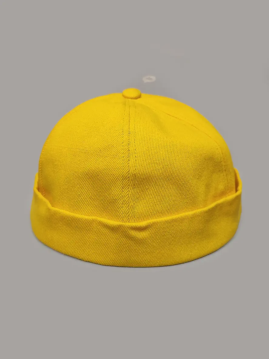 کلاه لئونی ساده زرد