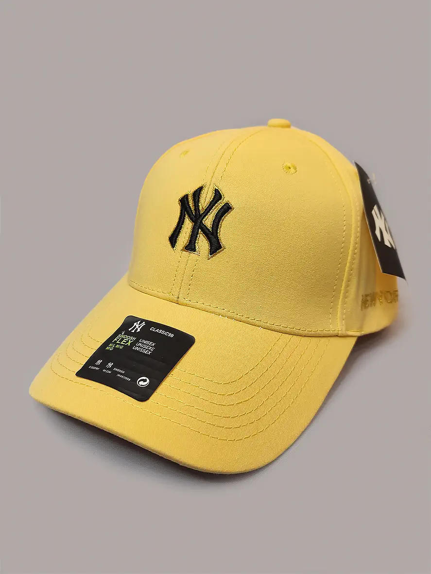کلاه کپ زرد با NY مشکی