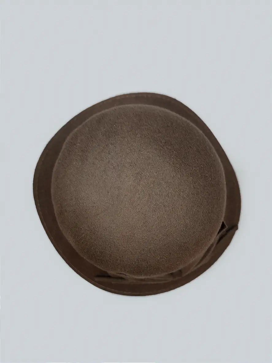 کلاه شهرزادی قهوه ای تیره پاپیون دار کد 5284