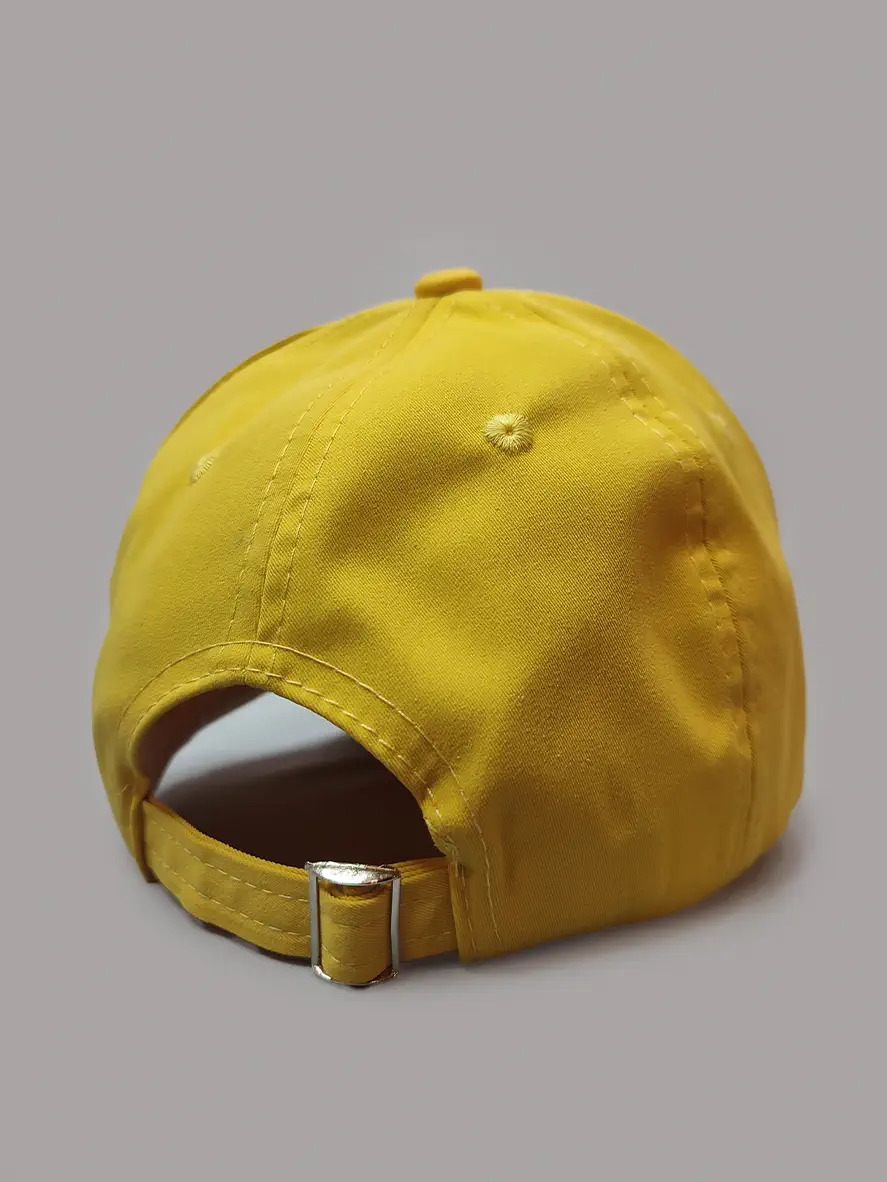 کلاه کپ طرح پل بابونه زرد پشت سگکی کد 5503