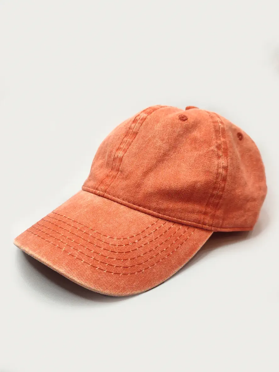 کلاه کپ جین نارنجی ساده