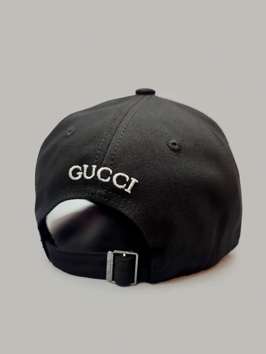 کلاه کپ مشکی با Gucci سفید اورجینال کد 9224