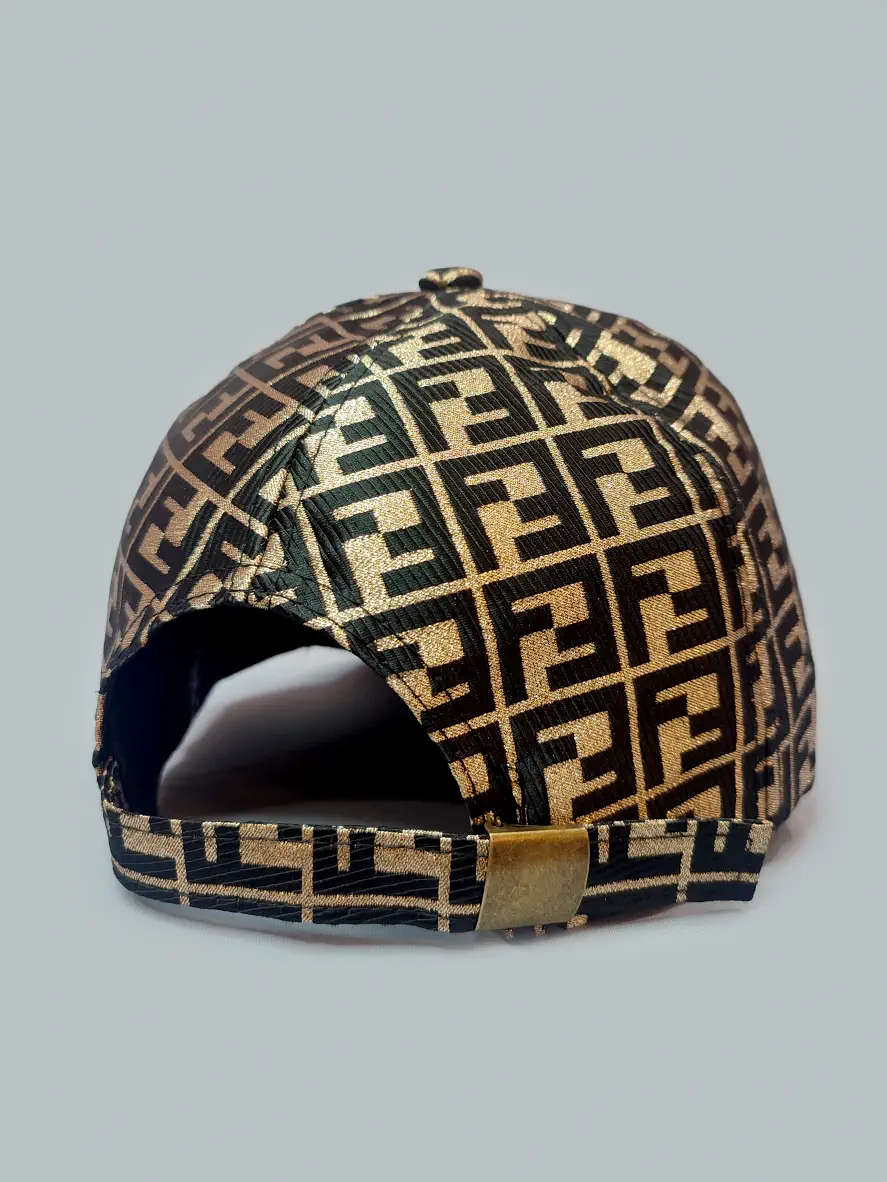 کلاه کپ برند Fendi طلایی و مشکی لاکچری کد 9742