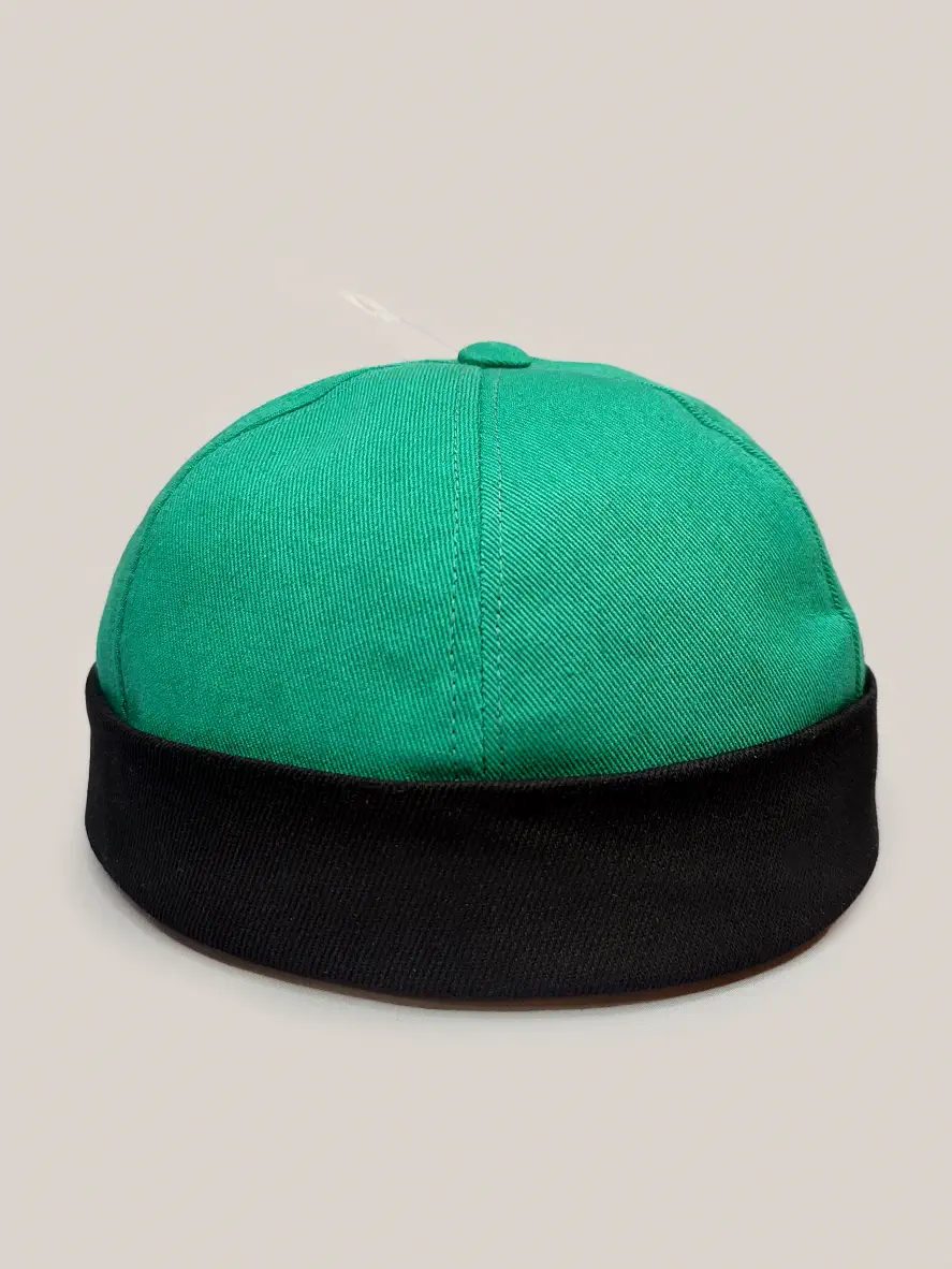 کلاه لئونی سبز لبه مشکی