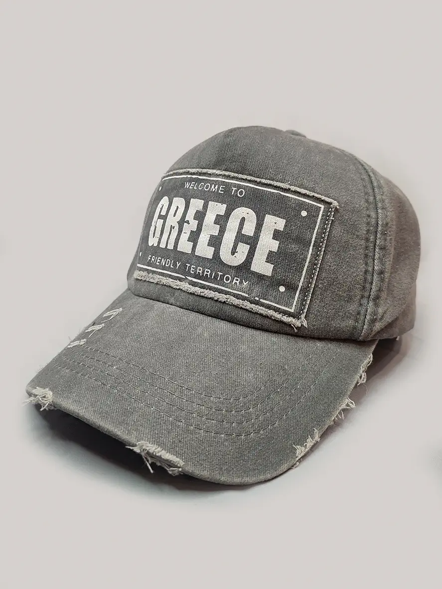 کلاه کپ طوسی روشن Greece