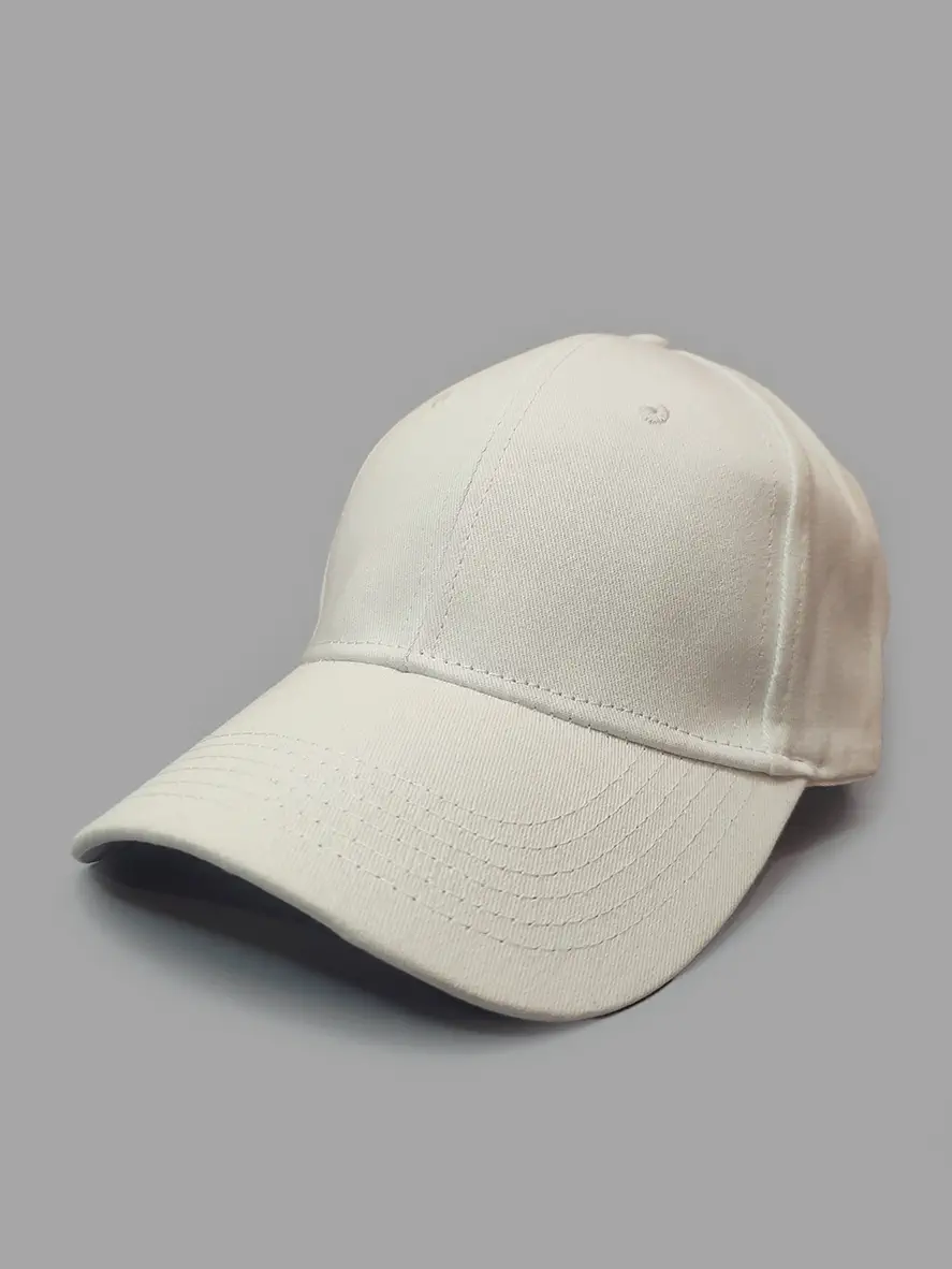 کلاه کپ کتان اورجینال سفید ساده