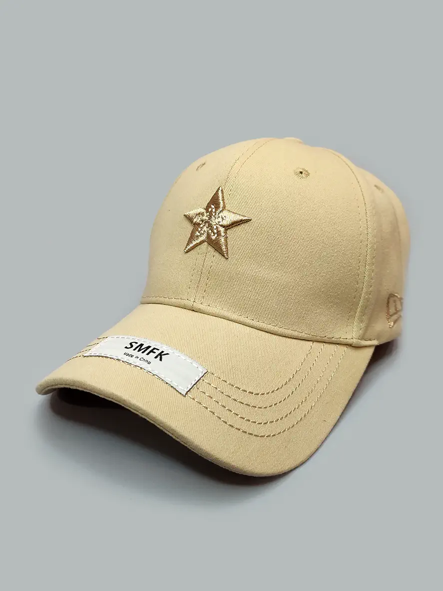 کلاه کپ کرم ستاره ای