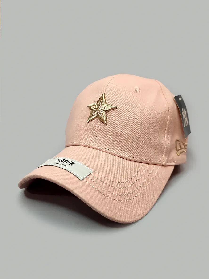 کلاه کپ صورتی ستاره ای