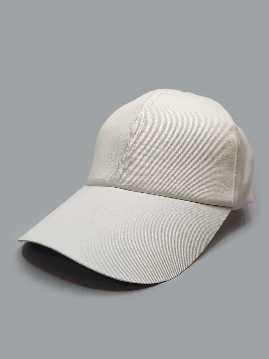 کلاه کپ کتان فلامنت ساده سفید
