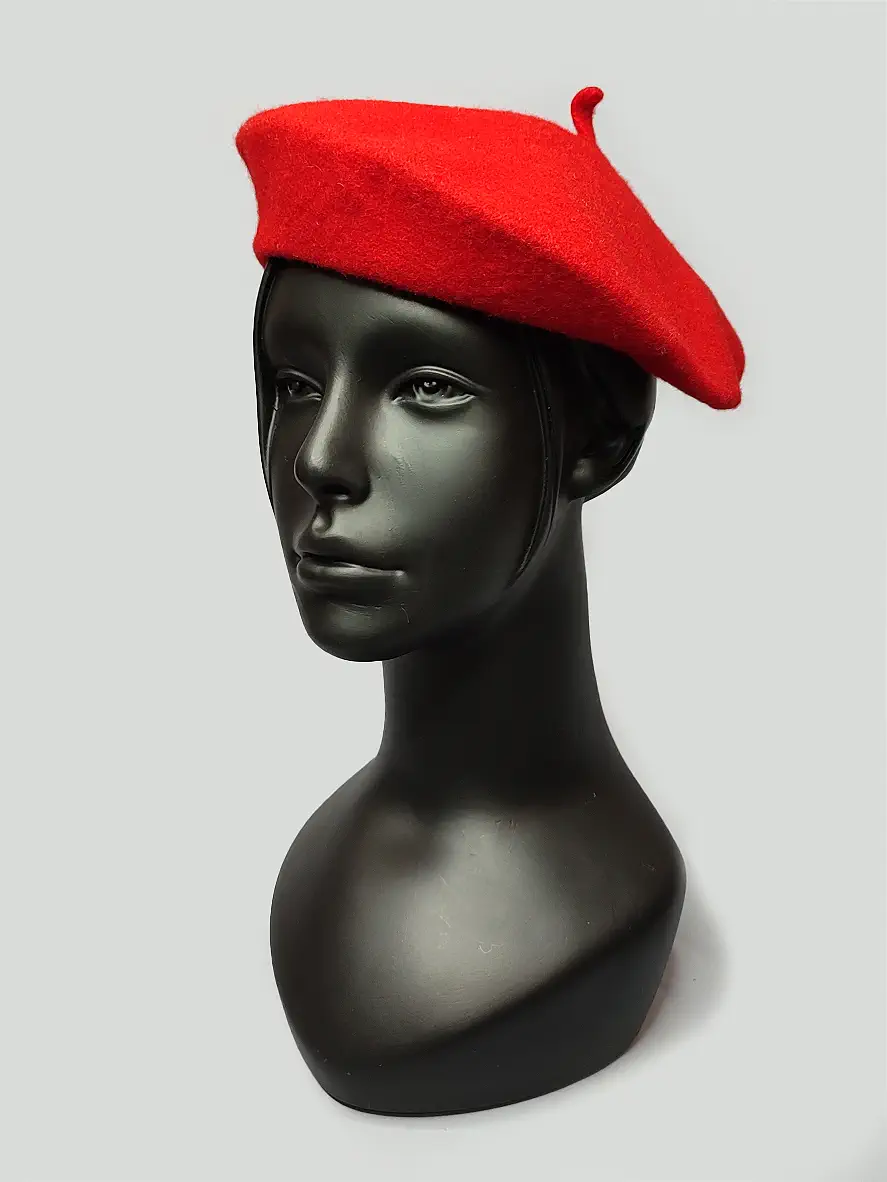 کلاه فرانسوی نمدی قرمز