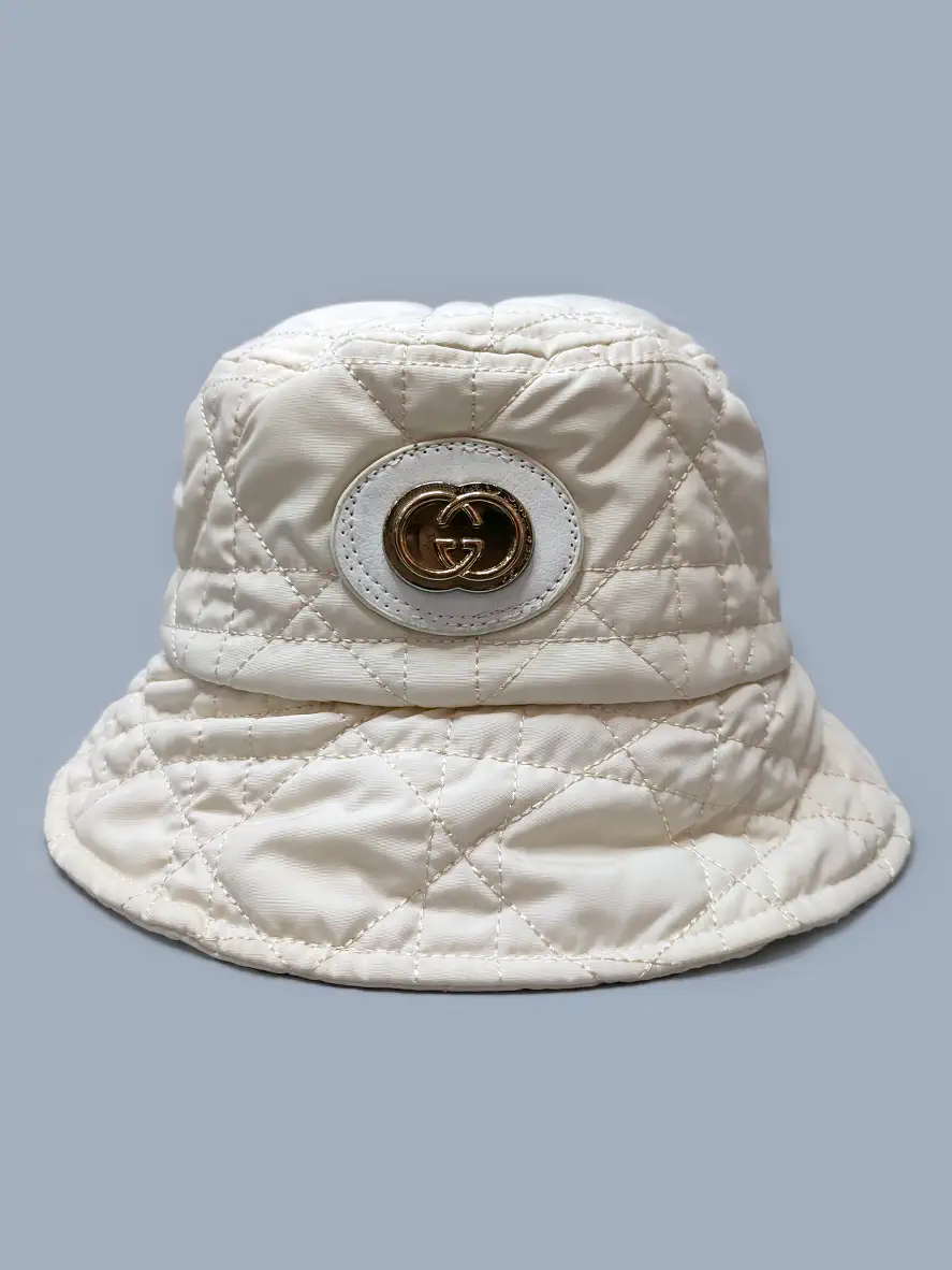 کلاه باکت کاپشنی سفید Gucci